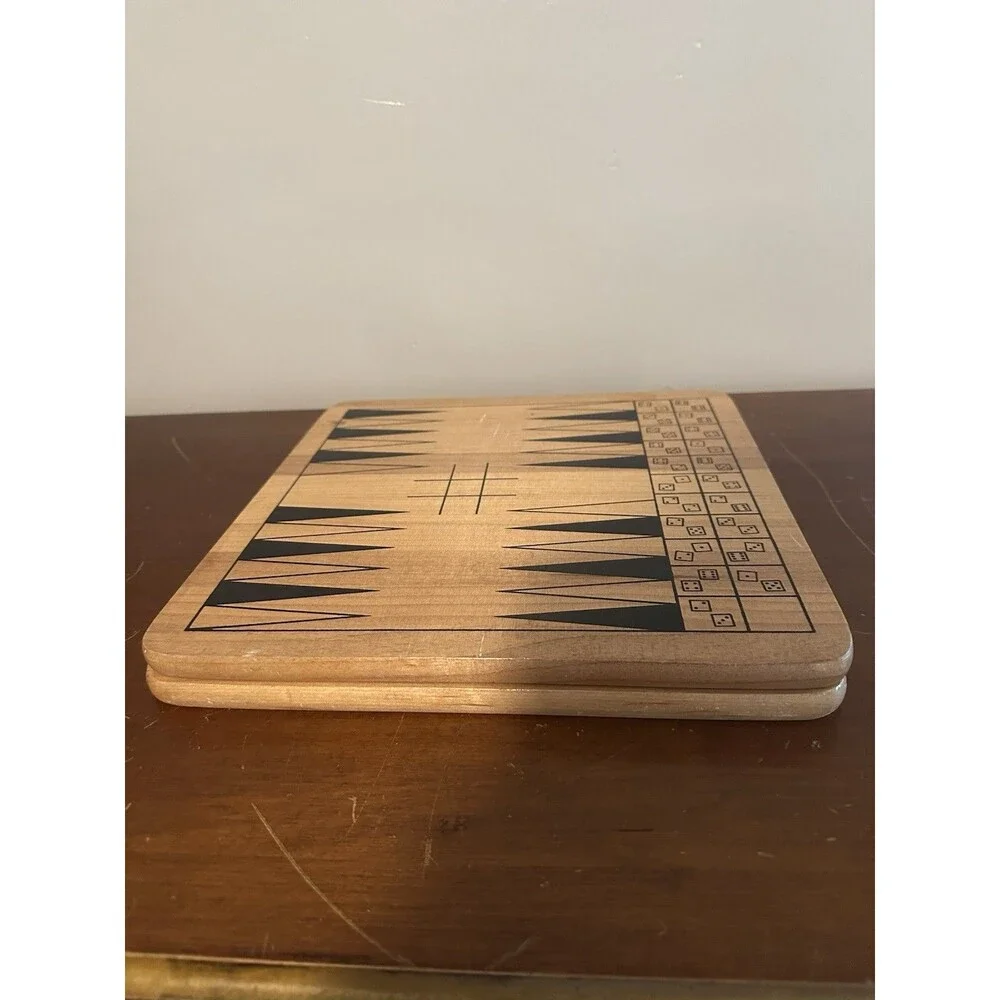 Vintage Solid Wood Chess Board (11” X 11” X .5” Thick) NICE!!